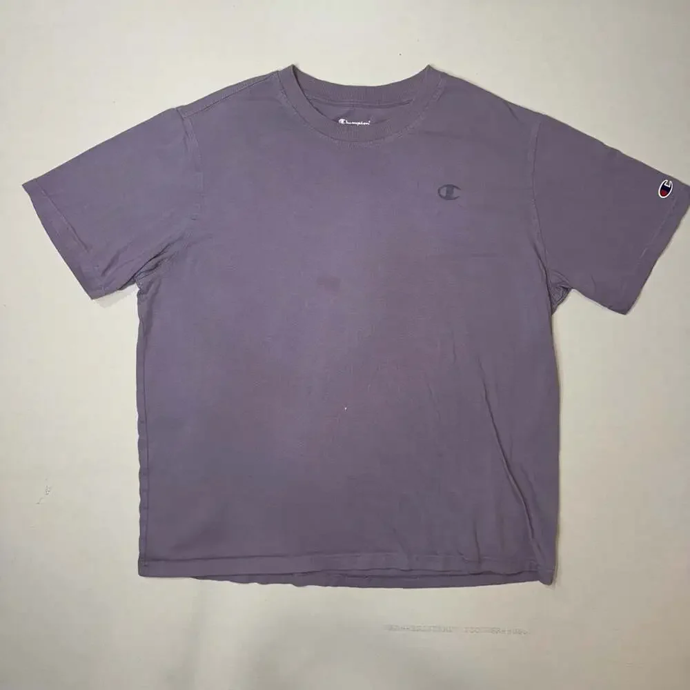 Champion Classic Jersey Embroidered Logo T-Shirt Purple Men’s XL - Picture 2 of 16